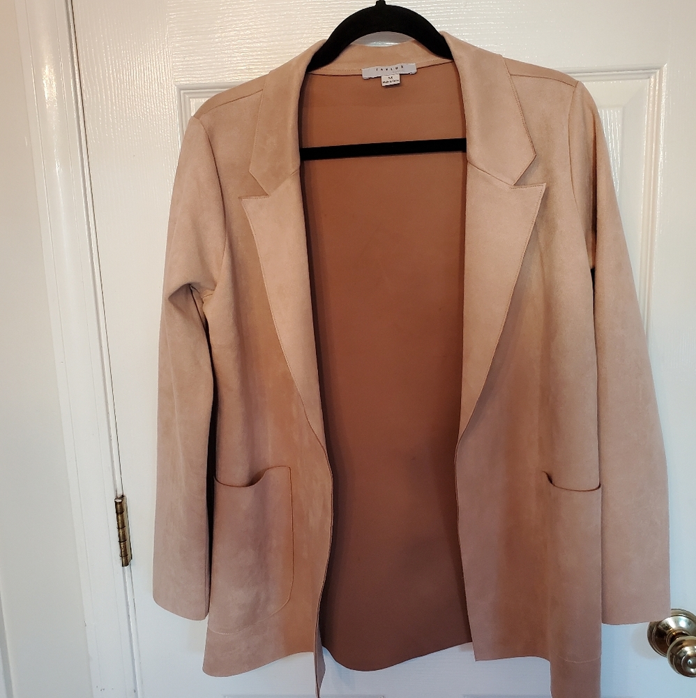 FAVLUX faux suede open jacket